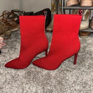 Red Teoy Dress Bootie